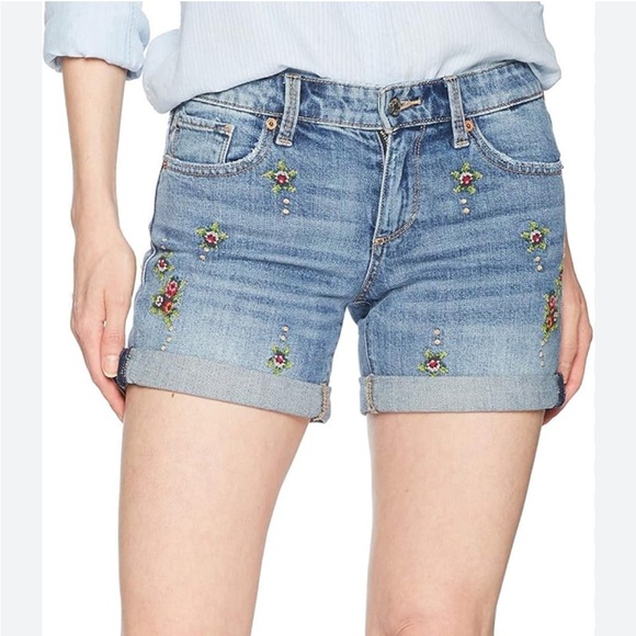 Lucky Brand Pants - Lucky Brand Ava Skinny Embroidered Denim Women Shorts